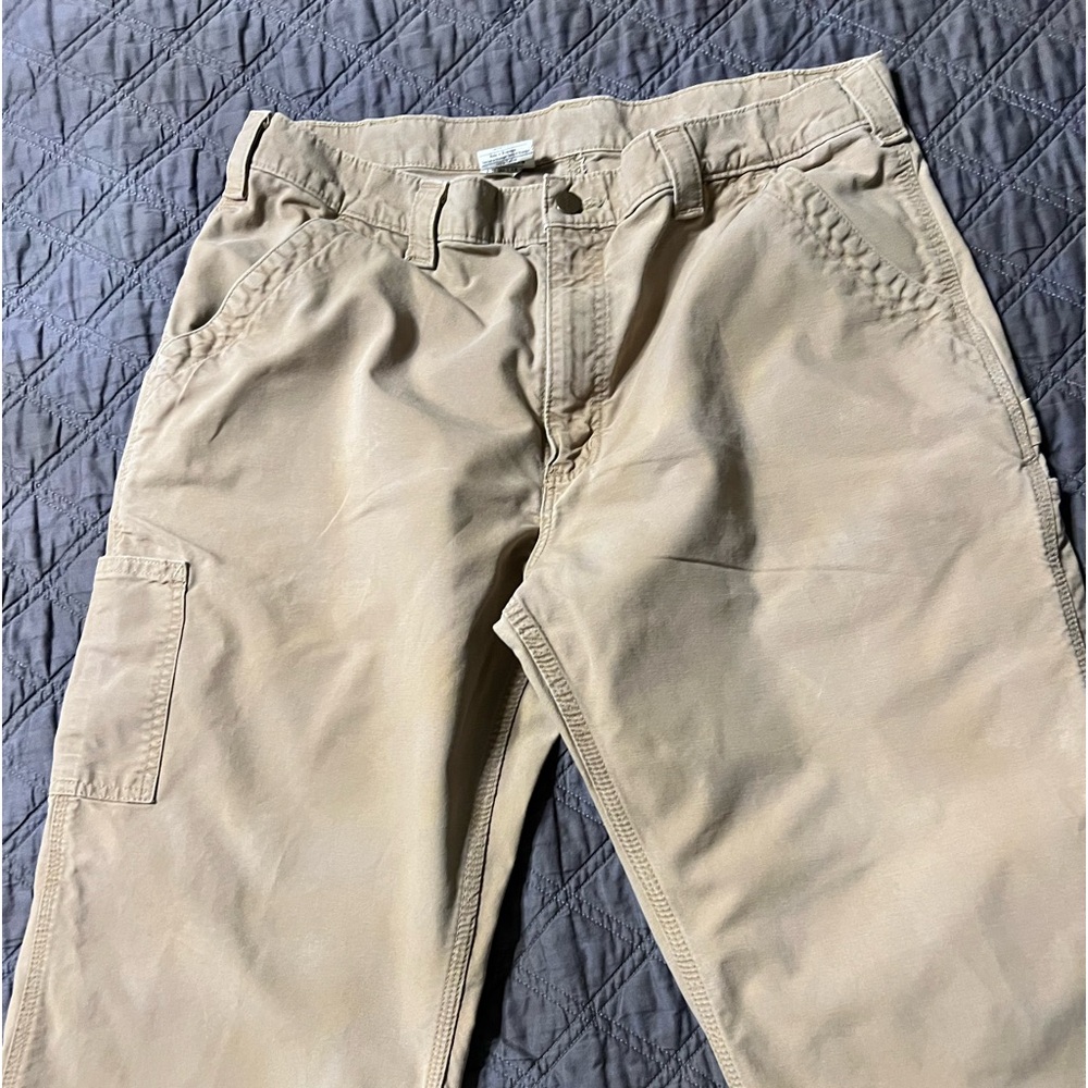 Carhartt Dungaree Fit. Color B151 DKH (medium tan) size 38x30